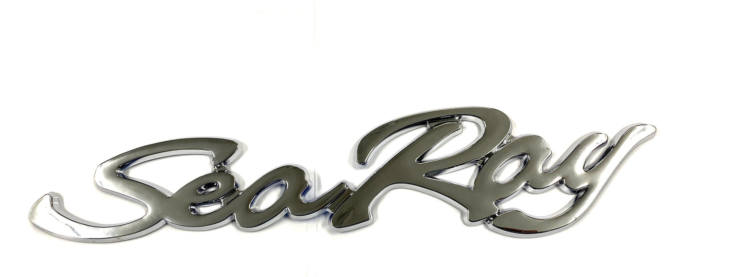 NEW EMBLEM, "SEA RAY" SCRIPT CHROME 13" Part Number 211607