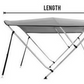 3 Bow Bimini Top Boat Canopy - complete kit