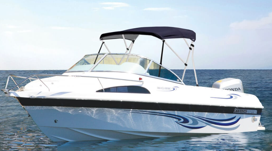 3 Bow Bimini Top – Aluminium