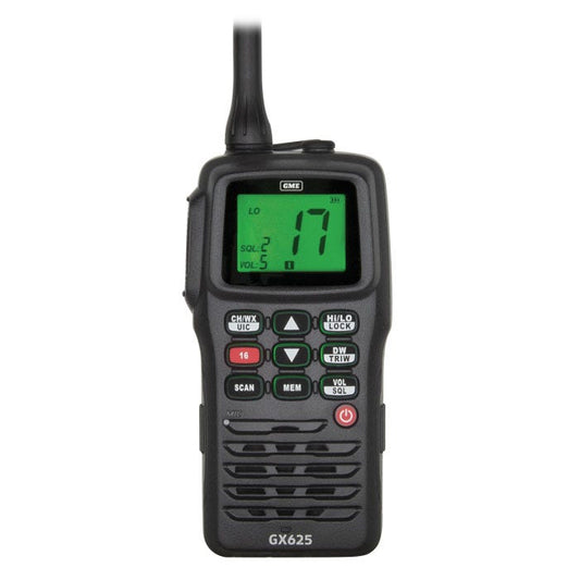 GX625 - 5/1 Watt VHF Handheld Marine Radio