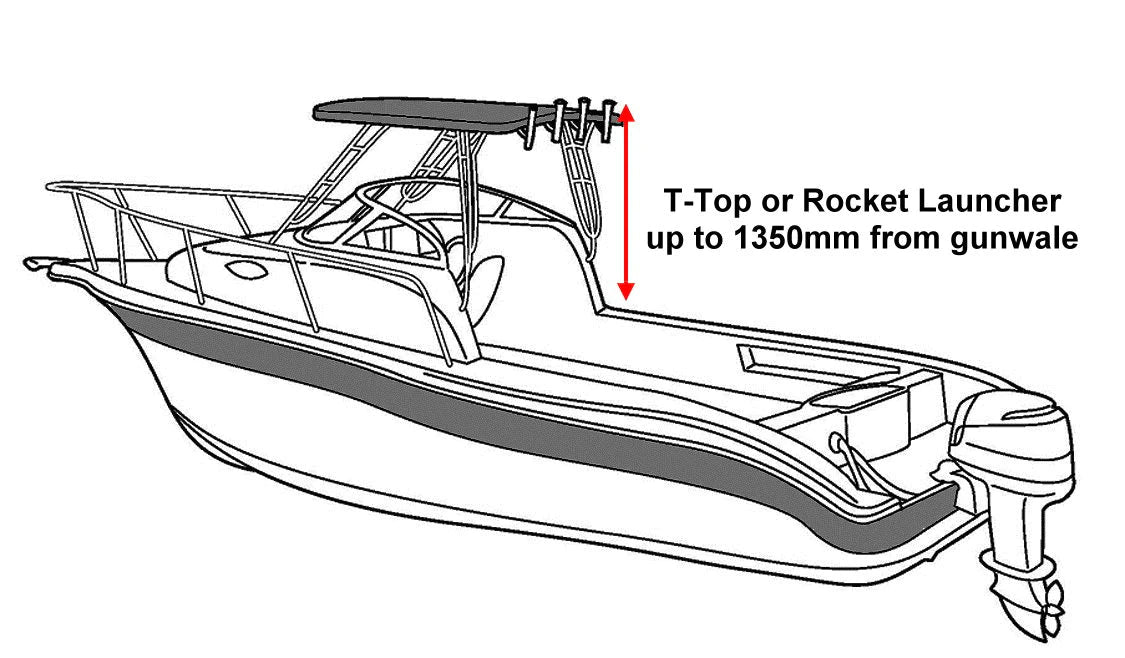 Premium 19-21ft 5.8-6.4m Heavy Duty Marine Grade 600D Trailerable Jumbo Boat Cover